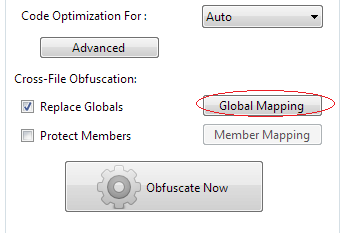 Global Mapping dialog